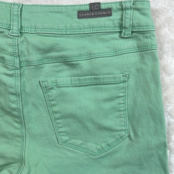 LC Lauren Conrad Green Jean Shorts - Picture 11 of 12